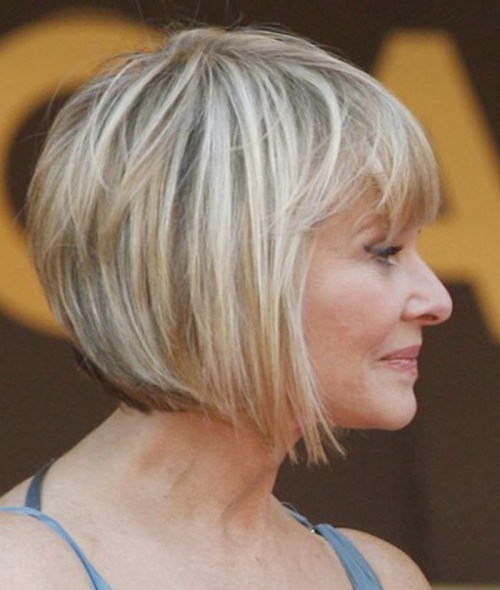 layered bobs for older ladies