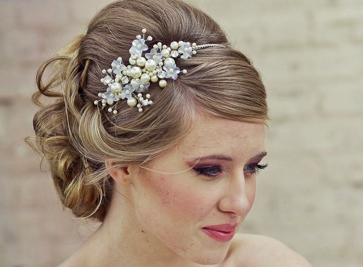 Image of wedding hairstyle headpiece