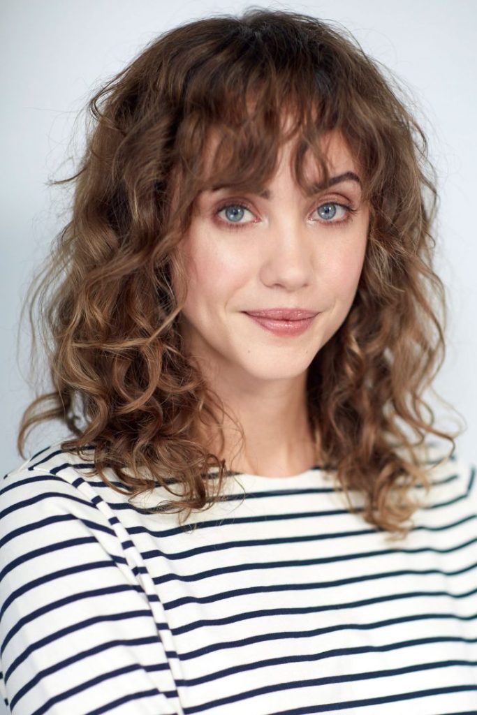 Medium Length Hairstyles Curly Bangs