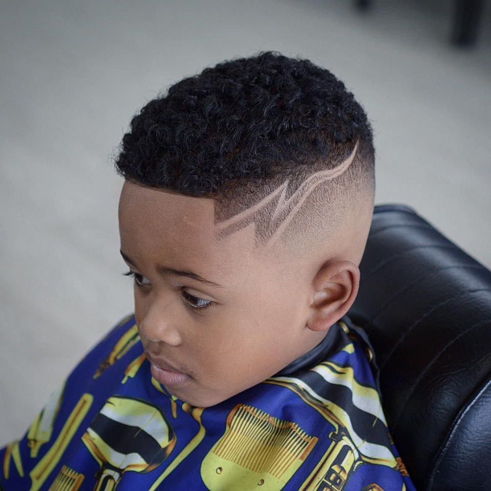 Zig Zag Black Men Haircut Designs