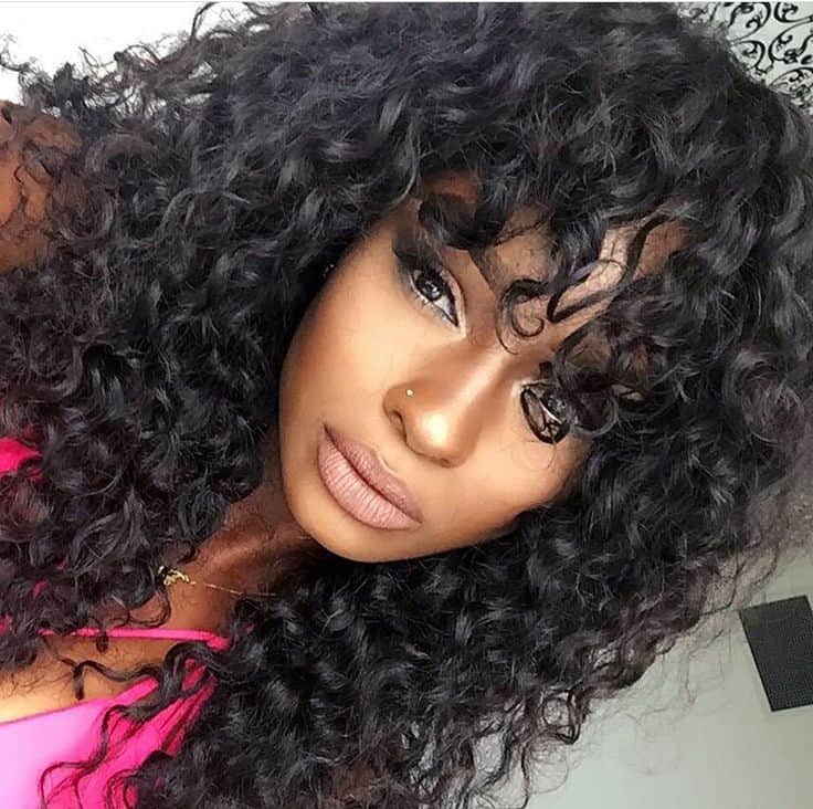 22 Urban Cool Curly Hairstyles with Bangs - Hottest Haircuts