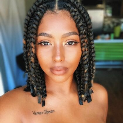 21 Endearing Jumbo Box Braids to Look Amazing – Hottest Haircuts