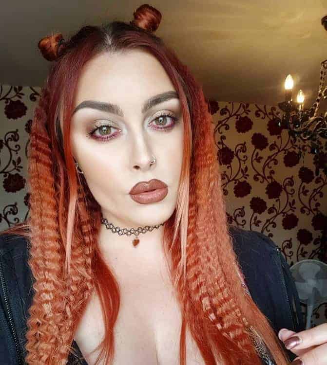 Red Crimped Hair