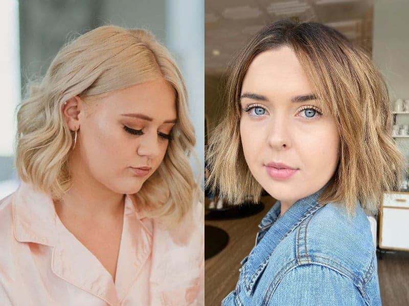 Short Blonde Hair for Round Face