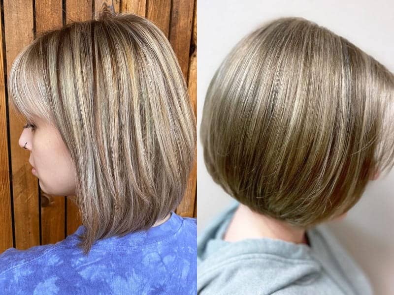 Short Blonde Hair with Lowlights