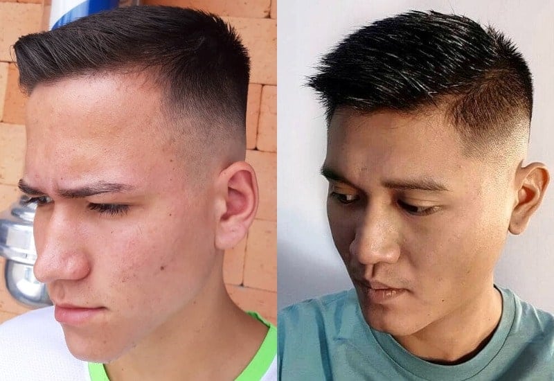 short crew cut with fade